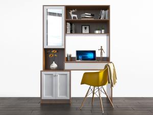 北欧拼接实木书柜书桌椅子3d模型 北欧拼接实木书柜书桌椅子