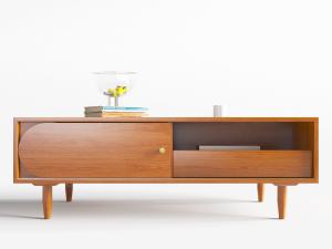 北欧实木长方体茶几