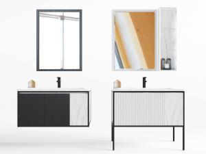 现代轻奢洗手台浴室镜