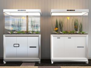 新中式装饰柜鱼缸水族箱