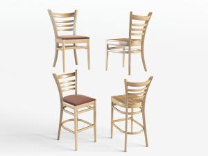 美式实木餐椅吧椅