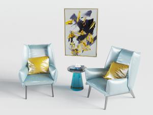 现代轻奢单人沙发3d模型 现代轻奢单人沙发