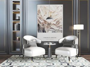 现代休闲单人沙发3d模型 现代休闲单人沙发