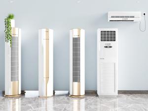 现代圆柱形方形和壁挂式空调