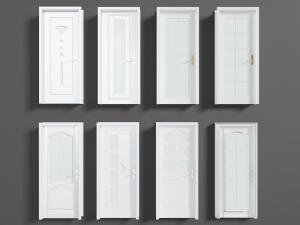 现代白色平开门