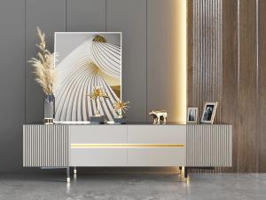 现代轻奢电视柜装饰画