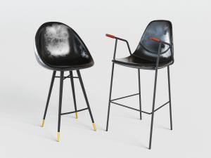 后现代黑色吧椅