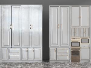 简欧灰白色衣柜