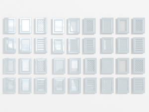 欧式白色菱形纹理柜门