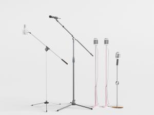 现代带支架的话筒扩音器