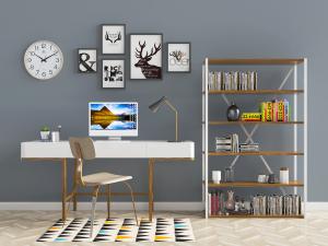 北欧书桌椅子书柜3d模型 北欧书桌椅子书柜