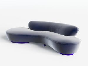 现代弧形多人沙发3d模型 现代弧形多人沙发