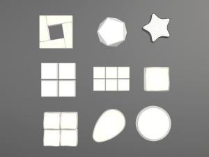 现代方形吸顶灯3d模型 现代方形吸顶灯