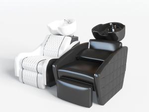 现代美容美发店里的洗发椅子