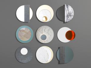 新中式圆形墙饰挂件