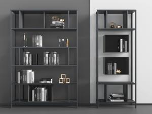 现代黑色金属支架的装饰置物架