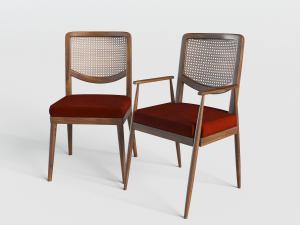 北欧镂空靠背实木餐椅