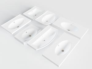 现代白色陶瓷洗手盆