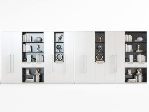 现代白色黑色嵌套式装饰柜