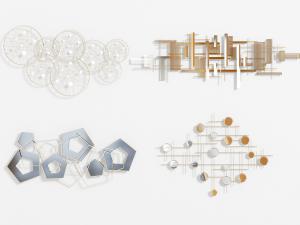 新中式金属墙饰挂件