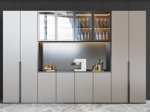 现代中间镂空的酒柜3d模型 现代中间镂空的酒柜