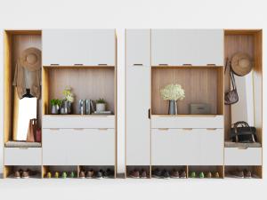 北欧实木玄关鞋柜