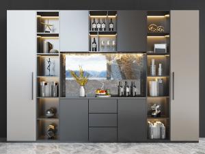 现代装饰置物柜酒柜3d模型 现代装饰置物柜酒柜