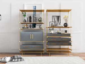 现代轻奢金属置物装饰架