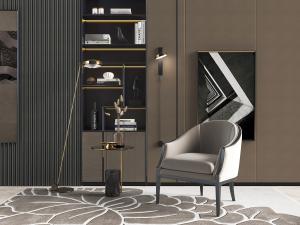 现代休闲单人沙发落地灯3d模型 现代休闲单人沙发落地灯