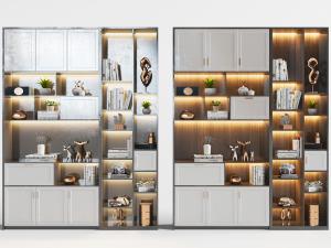 新中式开放式装饰柜