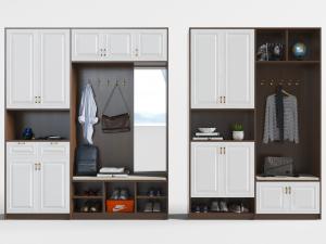 北欧拼接撞色的玄关鞋柜