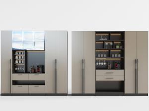 现代带抽屉收纳的酒柜3d模型 现代带抽屉收纳的酒柜