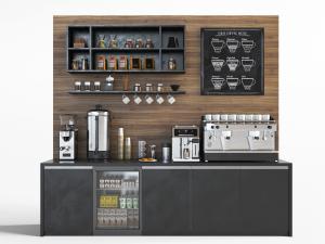 工业风黑色食品饮料料理台