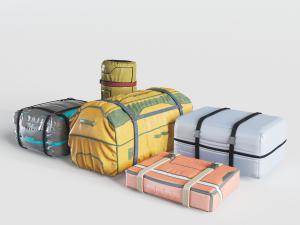 现代户外旅游旅行包行李箱3d模型 现代户外旅游旅行包行李箱