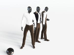 穿着衬衣长裤的模特3d模型 穿着衬衣长裤的模特