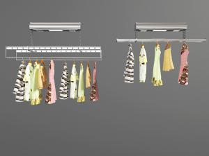 现代晾衣架上的衣服衣架3d模型 现代晾衣架上的衣服衣架