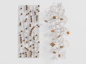 现代金属框架的墙面挂件