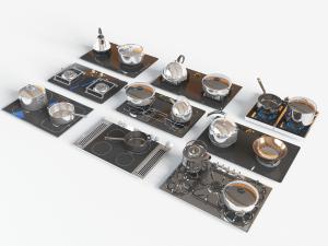 现代燃气灶锅具