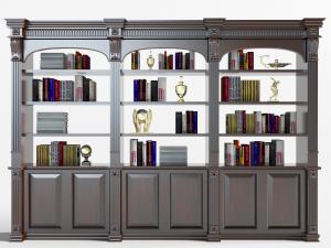 欧式实木装饰雕花的书柜装饰柜