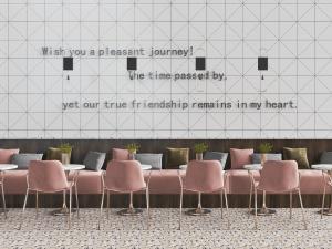 现代餐厅卡座餐桌椅组合