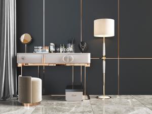 现代轻奢化妆梳妆台落地灯