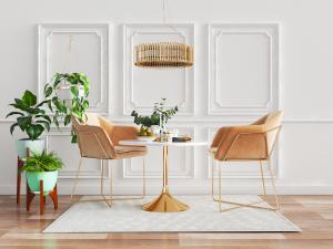 现代轻奢大理石餐桌椅组合