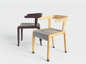 现代实木休闲椅子