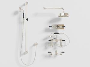 现代不锈钢淋浴花洒3d模型 现代不锈钢淋浴花洒