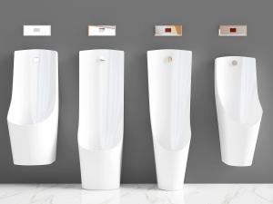 现代白色陶瓷小便斗3d模型 现代白色陶瓷小便斗