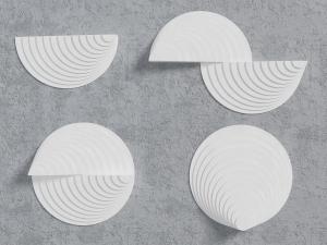 现代立体几何圆形墙饰挂件