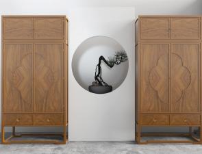 中式实木置物储物柜