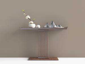中式实木端景台3d模型 中式实木端景台