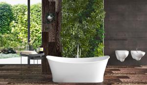 现代白色陶瓷浴缸浴盆3d模型 现代白色陶瓷浴缸浴盆