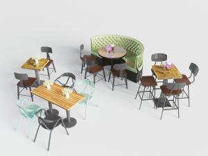 工业风餐桌椅组合